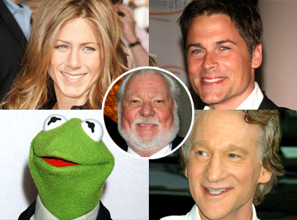 Jennifer Aniston, Rob Lowe, Kermit the Frog, Bill Maher, Bernie Brillstein Jennifer Aniston, Rob Lowe, Kermit the Frog, Bill Maher, Bernie Brillstein